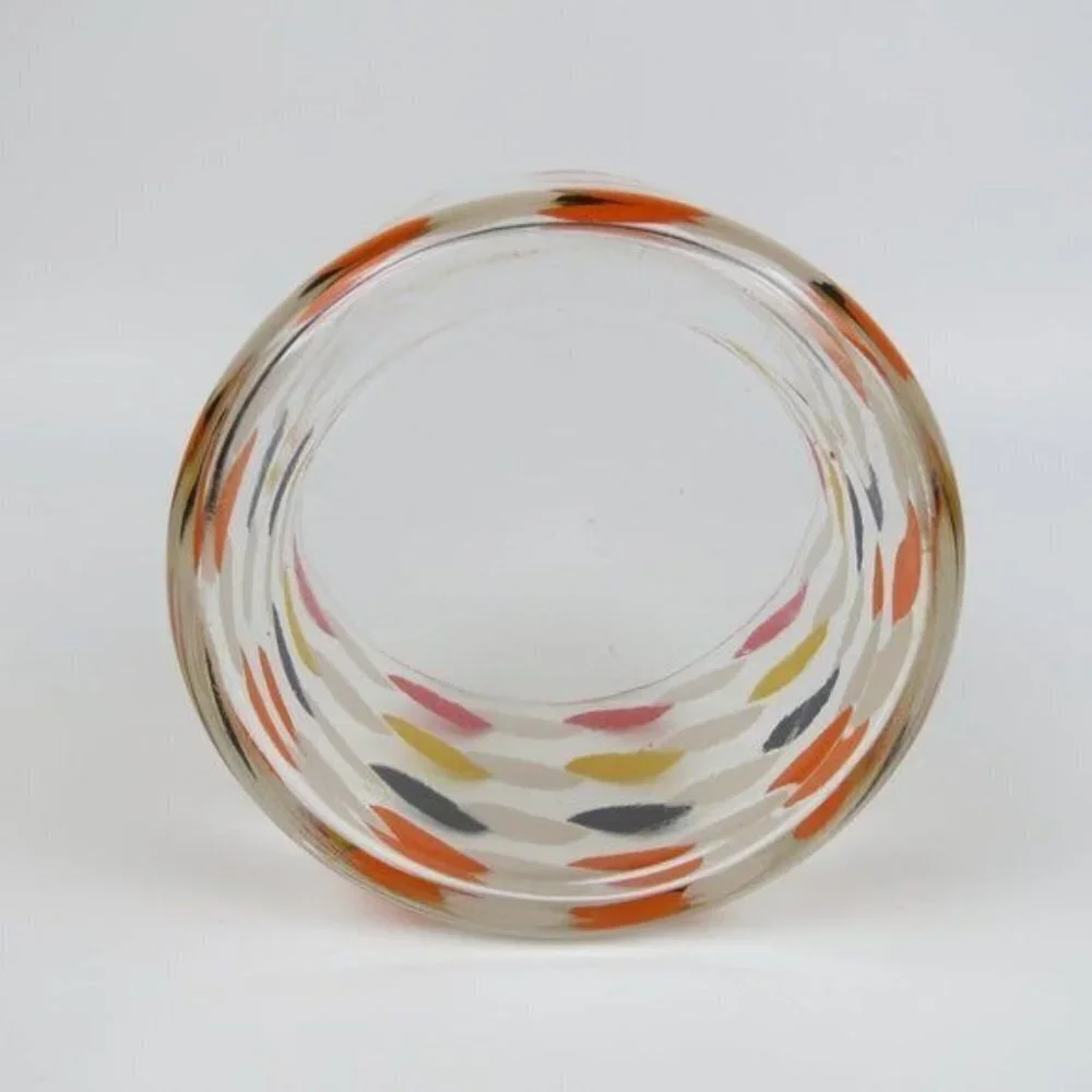Vintage Glass Colorful Ice Bucket Barware